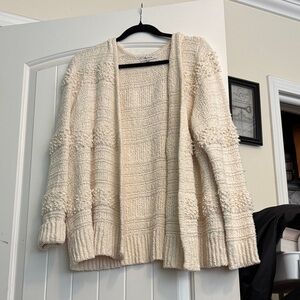 Madewell Cream Textured Cardigan